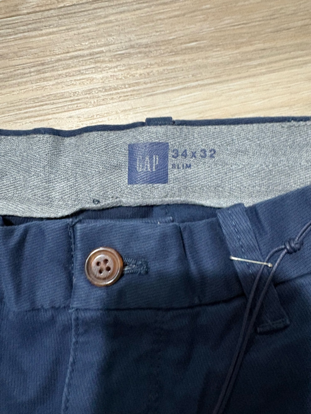 GAP Navy Drawstring Chino Pants - Picture 3 of 6
